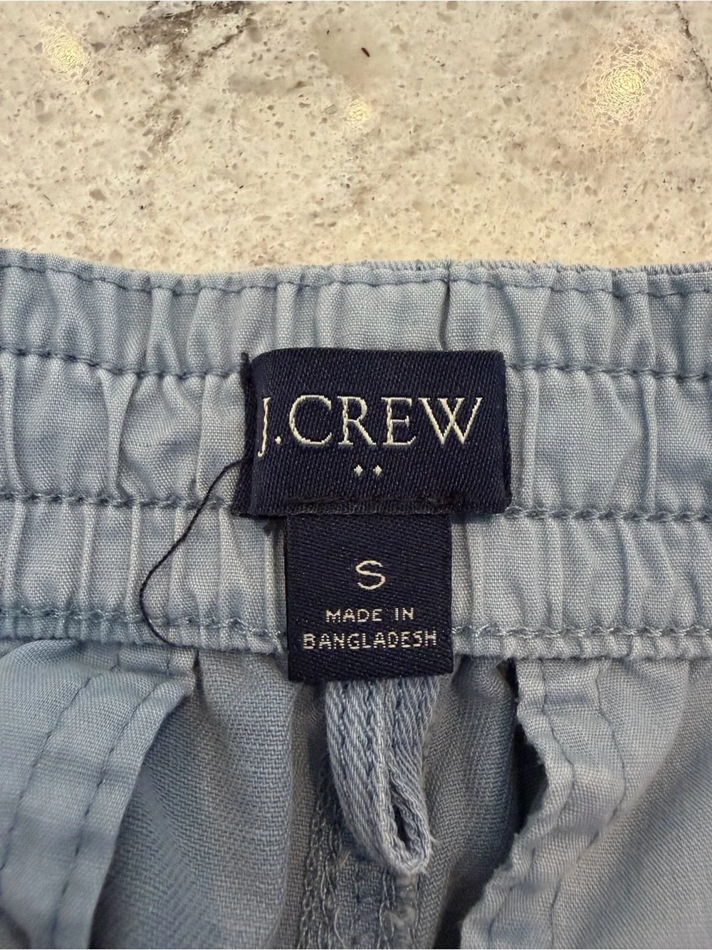 J.Crew Mens Blue Cotton Drawstring Pull On Shorts Small Casual Chino 6 Inseam